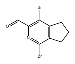 5H-CYCLOPENTA[C]PYRIDINE-3-CARBOXALDEHYDE, 1,4-DIBROMO-6,7-DIHYDRO-, 2648348-79-0, 结构式