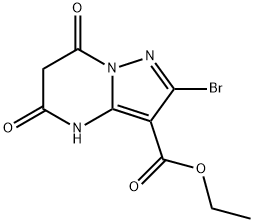 2-溴-5,7-二氧代-4,5,6,7-四氢吡唑并[1,5-A]嘧啶-3-羧酸乙酯, 2648449-73-2, 结构式