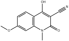 1,2-Dihydro-4-hydroxy-7-methoxy-1-methyl-2-oxo-3-quinolinecarbonitrile Structure