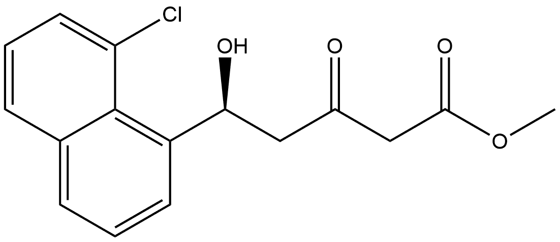 1-Naphthalenepentanoic acid, 8-chloro-δ-hydroxy-β-oxo-, methyl ester, (δS)- Struktur