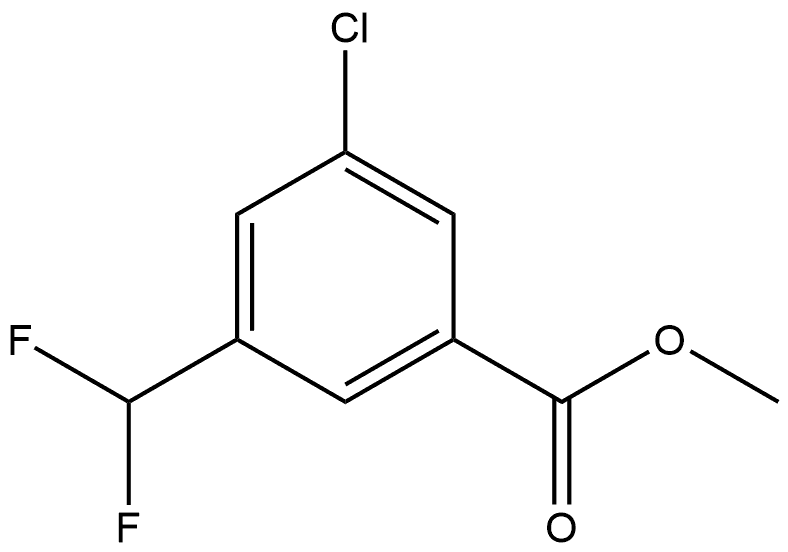 Benzoic acid, 3-chloro-5-(difluoromethyl)-, methyl ester Struktur