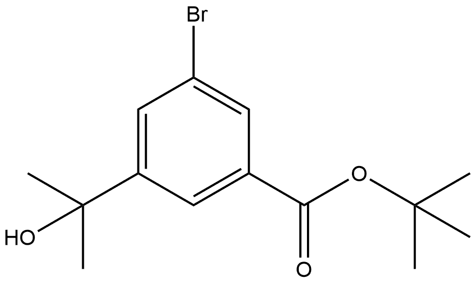 3-溴-5-(2-羟基丙-2-基)苯甲酸叔丁酯 结构式