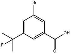 Benzoic acid, 3-bromo-5-(1-fluoro-1-methylethyl)- Struktur