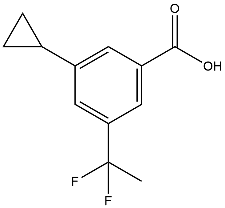 3-Cyclopropyl-5-(1,1-difluoroethyl)benzoic acid Structure