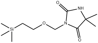 2,4-Imidazolidinedione, 5,5-dimethyl-3-[[2-(trimethylsilyl)ethoxy]methyl]- Structure