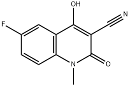 6-Fluoro-1,2-dihydro-4-hydroxy-1-methyl-2-oxo-3-quinolinecarbonitrile Structure