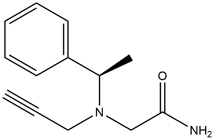 2-{[(1R)-1-phenylethyl](prop-2-yn-1-yl)amino}acetamide Structure