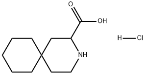 3-Azaspiro[5.5]undecane-2-carboxylic acid, hydrochloride (1:1) Struktur