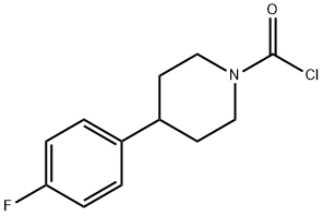 4-(4-fluorophenyl)piperidine-1-carbonyl chloride Struktur