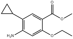 Benzoic acid, 4-amino-5-cyclopropyl-2-ethoxy-, methyl ester Structure