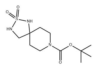 2-Thia-1,3,8-triazaspiro[4.5]decane-8-carboxylic acid, 1,1-dimethylethyl ester, 2,2-dioxide Structure