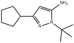 1-tert-butyl-3-cyclopentyl-1H-pyrazol-5-amine 结构式