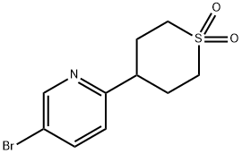 4-(5-bromopyridin-2-yl)-1lambda6-thiane-1,1-dione 化学構造式