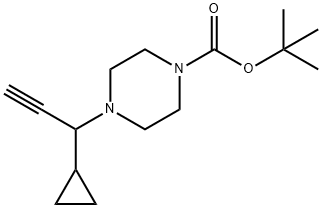 tert-butyl 4-(1-cyclopropylprop-2-yn-1-yl)piperazine-1-carboxylate Structure