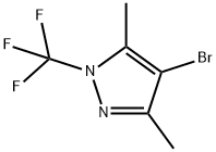 4-bromo-3,5-dimethyl-1-(trifluoromethyl)-1H-pyrazole,2648961-09-3,结构式