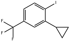 2-cyclopropyl-1-iodo-4-(trifluoromethyl)benzene 化学構造式