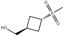 (1r,3r)-3-methanesulfonylcyclobutyl]methanol, trans Structure