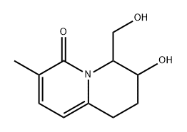 4H-Quinolizin-4-one, 6,7,8,9-tetrahydro-7-hydroxy-6-(hydroxymethyl)-3-methyl- Structure