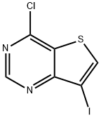 Thieno[3,2-d]pyrimidine, 4-chloro-7-iodo- Struktur