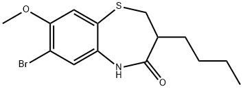 7-溴-3-丁基-8-甲氧基-3,5-二氢-2H-1,5-苯并噻唑啉-4-酮, 2649100-07-0, 结构式