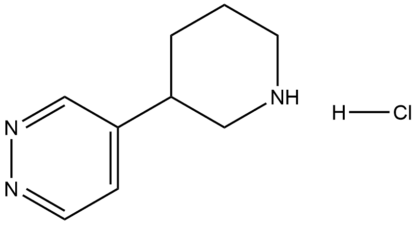 Pyridazine, 4-(3-piperidinyl)-, hydrochloride (1:1) 结构式