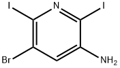 3-Pyridinamine, 5-bromo-2,6-diiodo- Structure