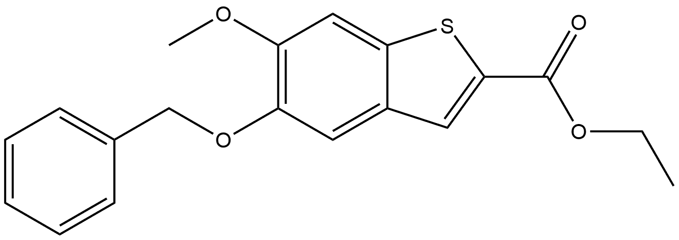 ethyl 5-(benzyloxy)-6-methoxybenzo[b]thiophene-2-carboxylate 结构式