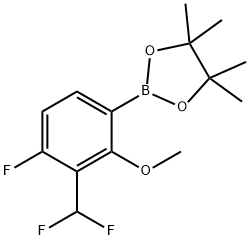 2-[3-(二氟甲基)-4-氟-2-甲氧基苯基]-4,4,5,5-四甲基-1,3,2-二噁硼烷,2649471-81-6,结构式