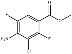 4-氨基-3-氯-2,5-二氟苯甲酸甲酯 结构式