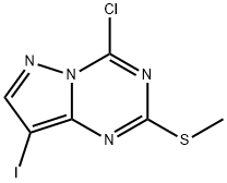 Pyrazolo[1,5-a]-1,3,5-triazine, 4-chloro-8-iodo-2-(methylthio)- Structure
