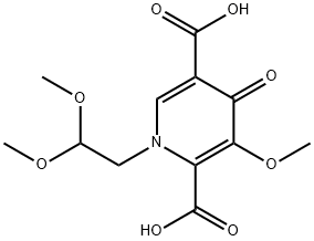 2,5-Pyridinedicarboxylic acid, 1-(2,2-dimethoxyethyl)-1,4-dihydro-3-methoxy-4-oxo- Struktur