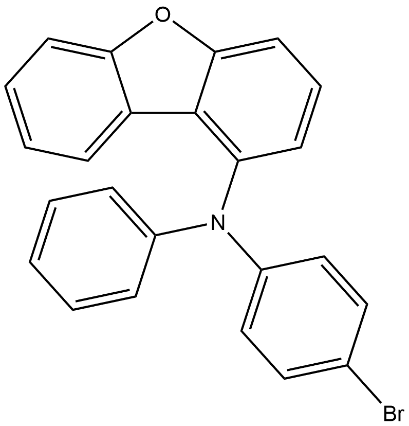 N-(4-溴苯基)-N-苯基二苯并[B,D]呋喃-1-胺 结构式