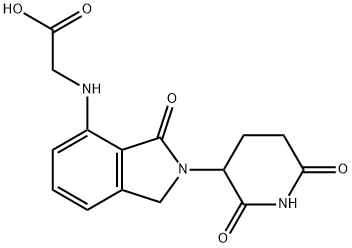 N-[2-(2,6-Dioxo-3-piperidinyl)-2,3-dihydro-3-oxo-1H-isoindol-4-yl]glycine Structure