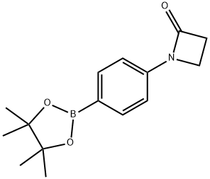 1-[4-(4,4,5,5-Tetramethyl-1,3,2-dioxaborolan-2-yl)phenyl]-2-azetidinone 化学構造式