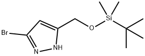 1H-Pyrazole, 3-bromo-5-[[[(1,1-dimethylethyl)dimethylsilyl]oxy]methyl]- Structure