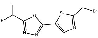 1,3,4-Oxadiazole, 2-[2-(bromomethyl)-5-thiazolyl]-5-(difluoromethyl)- Structure