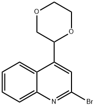 Quinoline, 2-bromo-4-(1,4-dioxan-2-yl)- Structure