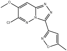 3-(6-氯-7-甲氧基-[1,2,4]三唑并[4,3-B]哒嗪-3-基)-5-甲基异噁唑, 2654017-80-6, 结构式