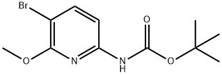 1,1-Dimethylethyl N-(5-bromo-6-methoxy-2-pyridinyl)carbamate Struktur