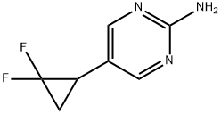 2-Pyrimidinamine, 5-(2,2-difluorocyclopropyl)- Structure