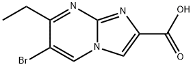 Imidazo[1,2-a]pyrimidine-2-carboxylic acid, 6-bromo-7-ethyl- Structure