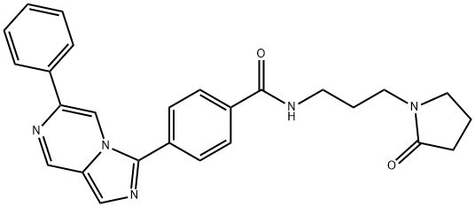 N-[3-(2-Oxo-1-pyrrolidinyl)propyl]-4-(6-phenylimidazo[1,5-a]pyrazin-3-yl)benzamide Structure