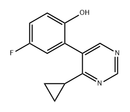 Phenol, 2-(4-cyclopropyl-5-pyrimidinyl)-4-fluoro- Structure