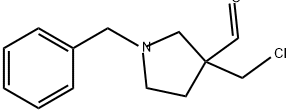 3-Pyrrolidinecarboxaldehyde, 3-(chloromethyl)-1-(phenylmethyl)-|1-苄基-3-(氯甲基)吡咯烷-3-甲醛