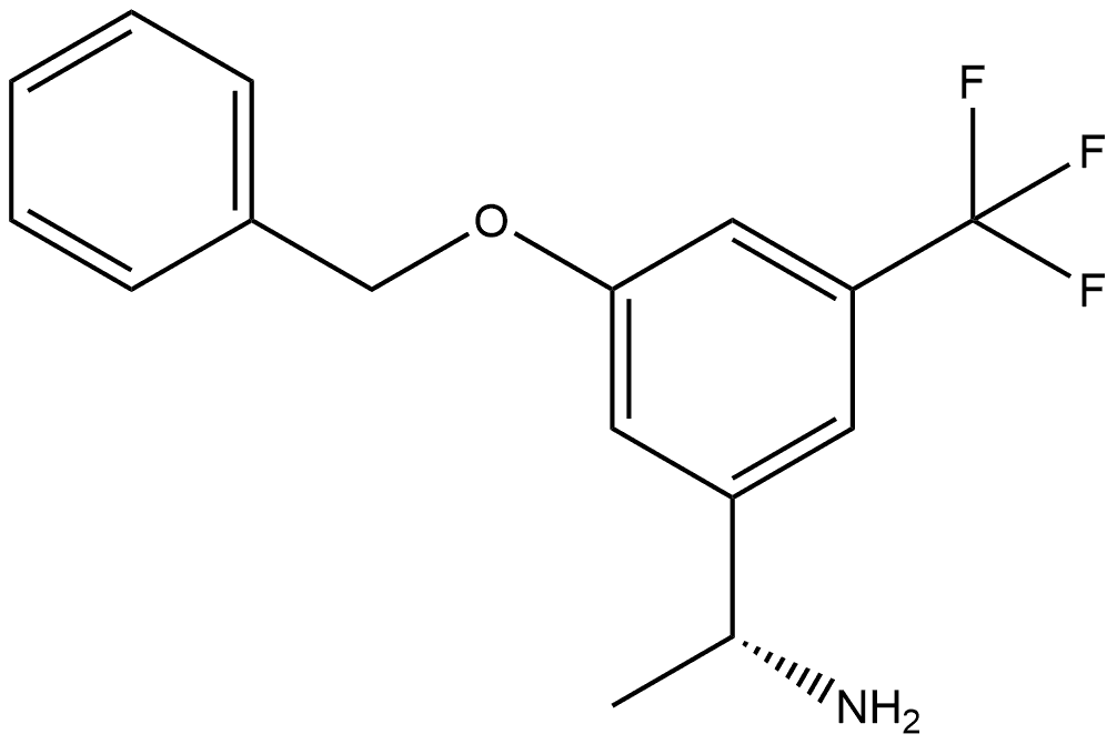 (ΑR)-Α-甲基-3-(苯基甲氧基)-5-(三氟甲基)苯甲胺,2654745-97-6,结构式