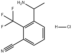 3-(1-氨乙基)-2-(三氟甲基)苄腈(盐酸盐) 结构式