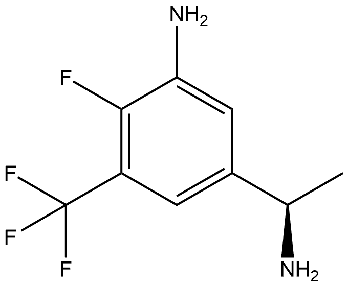(AR)-3-氨基-4-氟-Α-甲基-5-(三氟甲基)苯甲胺,2654746-46-8,结构式
