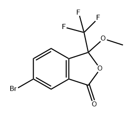 1(3H)-Isobenzofuranone, 6-bromo-3-methoxy-3-(trifluoromethyl)- 化学構造式