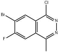 6-溴-4-氯-7-氟-1-甲基邻苯二甲嗪,2654747-30-3,结构式