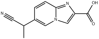 Imidazo[1,2-a]pyridine-2-carboxylic acid, 6-(1-cyanoethyl)-,2654760-76-4,结构式